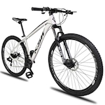 Bicicleta Aro 29 KSW XLT MTB Aluminio - Freio a Disco - Câmbios Shimano - 24V - Adulto BRANCO/PRETO