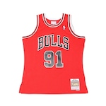 Camiseta Regata Mitchell & Ness Jersey Chicago Bulls Dennis Rodman 1997-1998 - Masculina VERMELHO