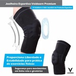 Joelheira de Compressão Veiddorn 3D Anel de Silicone - Adulto PRETO