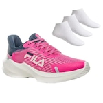 Kit Tênis Fila Action - Feminino + 3 Pares de Meias ROSA