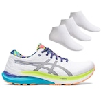 Kit Tênis Asics Gel-Kayano 29 - Masculino + 3 Pares de Meias BRANCO/AZUL