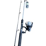 Kit de Pesca Petlazer: Molinete + Vara Sabre 1,50M 17Lb 2P Comlinha 0,30 CINZA