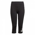 Calça Legging adidas 3/4 Big Logo Girls Infantil PRETO/BRANCO