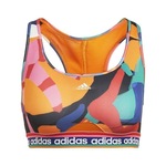 Top Fitness adidas Farm Médio Suporte - Adulto Laranja/Verde