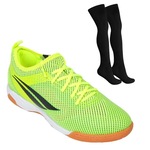 Chuteira de Futsal Penalty Max 500 Ecoknit XXI - Adulto + Meião AMARELO