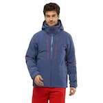 Jaqueta Impermeável com Capuz Salomon Edge - Masculina AZUL ESC/VERMELHO