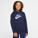 Blusão com Capuz Nike Sportswear Club Fleece - Infantil AZUL