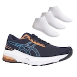 Tênis Asics Gel-Spectrum + 3 Pares de Meias - Masculino AZUL ESC/LARANJA