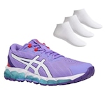 Tênis Asics Gel-Quantum + 3 Pares de Meias - Feminino ROXO