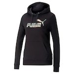 Blusão de Moletom Canguru Puma Essentials Novashine French Terry Hoodie Black - Feminino PRETO