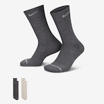 Kit de Meias Cano Alto Nike Everyday Essentials - 2 pares - Adulto CINZA CLA/LARANJ CLA