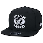 Boné Aba Reta New Era 9fifty Original Fit NFL Las Vegas Raiders Core - Snapback - Adulto PRETO