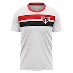 Camiseta do São Paulo Braziline Realistic - Masculina BRANCO/VERMELHO