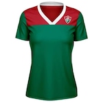 Camiseta do Fluminense Braziline Mana - Feminina VERDE/BRANCO