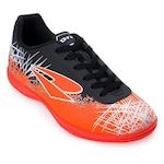 Chuteira Futsal Dray Dr22-319 - Adulto PRETO/LARANJA