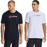 Kit Camisetas Wordmark Under Armour - 2 Unidades - Masculina BRANCO