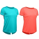 Kit Camisetas Whisperlight Under Armour - 2 Unidades - Feminina LARANJA