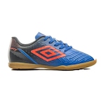 Chuteira de Futsal Umbro Fifty Iv Jr - Infantil AZUL CLA/LARANJA