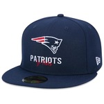 Boné Aba Reta New Era 59FIFTY NFL New England Patriots Back To School Fitted - Fechado - Adulto MARINHO/PETROLEO