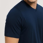 Camiseta Insider Básica Tech Gola V - Masculina AZUL ESC/AZUL