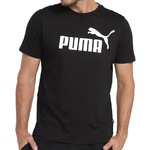 Camiseta Puma Ess Small Logo Tee - Masculina PRETO/BRANCO