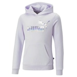 Blusão de Moletom com Capuz Puma Essentials Nova Shine Hoodie - Infantil VIOLETA