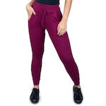 Calça de Moletom MVB Modas Cintura Alta Ribana - Feminina VINHO