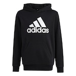 Blusão de Moletom com Capuz adidas Big Logo - Infantil PRETO/BRANCO