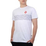 Camiseta Hang Loose Set Listrada - Masculina BRANCO