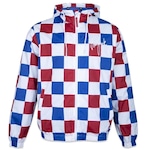 Jaqueta Corta Vento com Capuz New Era Windbreaker Xadrez Back To School - Masculina AZUL