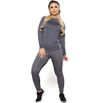 Conjunto Térmico MVB Modas Segunda Pele UV - Feminino CINZA