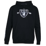 Blusão de Moletom com Capuz New Era Canguru NFL Las Vegas Raiders Core - Masculino PRETO