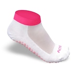 Kit de Meias Sapatilha Acte Sports para Pilates - Adulto BRANCO/ROSA