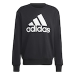 Blusão de Moletom adidas Essentials Big Logo - Masculino PRETO/BRANCO