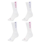 Kit Meia Cano Alto Puma Esportiva - Feminina - 4 pares BRANCO