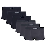 Kit Cuecas Sunga Lupo Micromodal sem Costura - 6 unidades - Adulto PRETO/CINZA