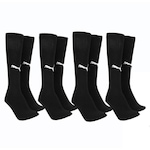 Kit de Meiões Puma Liga Core com 4 Pares - Adulto PRETO