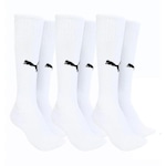 Kit de Meiões Puma Liga Core com 3 Pares - Adulto BRANCO