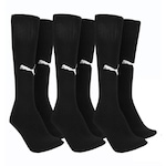 Kit de Meiões Puma Liga Core com 3 Pares - Adulto PRETO