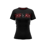 Camiseta do Flamengo Core Braziline - Feminina PRETO/VERMELHO