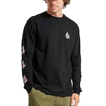 Camiseta Manga Longa Volcom Iconic - Masculina PRETO