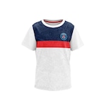 Camiseta PSG Cap Braziline - Infantil BRANCO/AZUL