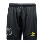 Calção do Santos Oficial 2 2023 Umbro - Masculino PRETO