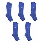 Kit Meiões Puma Liga Core com 5 Pares - Adulto AZUL