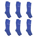 Kit Meiões Puma Liga Core com 6 Pares - Adulto AZUL