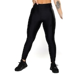 Calça Legging MVB Modas Poliamida Brilhosa Cintura Alta - Feminina PRETO