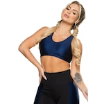 Top Fitness MVB Modas Nadador Poliamida Brilhosa - Feminino AZUL