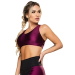 Top Fitness MVB Modas Nadador Poliamida Brilhosa - Feminino VINHO