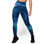 Calça Legging MVB Modas Suplex Saia Tapa Bumbum Estampada Cintura Alta - Feminina AZUL/BRANCO