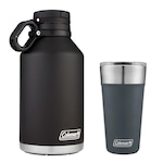 Kit Coleman com Growler e Copo Térmico com Tampa - 600ml PRETO